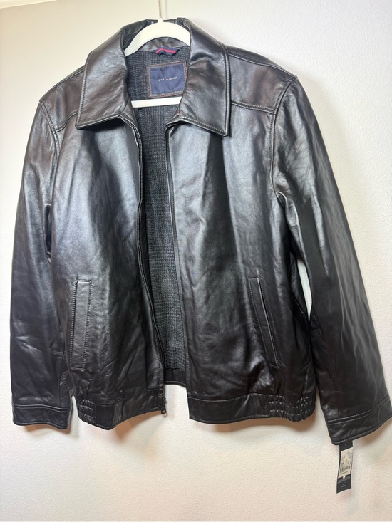 Tommy Hilfiger Other - Tommy Hilfiger Black Leather Bomber Jacket